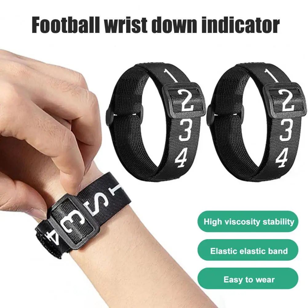 탄성 손목 밴드 축구 손목 표시기 축구용 번호가 매겨진 손목 다운 표시기가 있는 조정 가능한 축구 심판 장비
