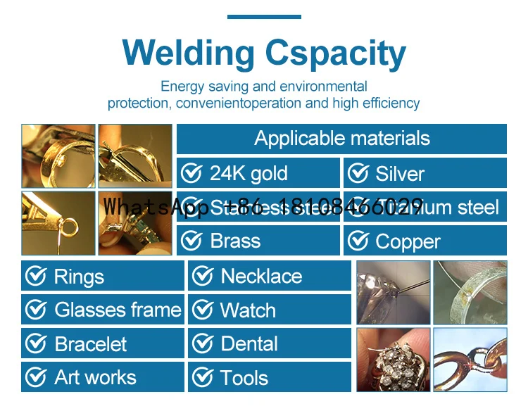 Small Mini Portable Hand Held Laser Welding Welders Handheld Fiber Perforating and Spot Welding Machine for 24k Gold Sliver
