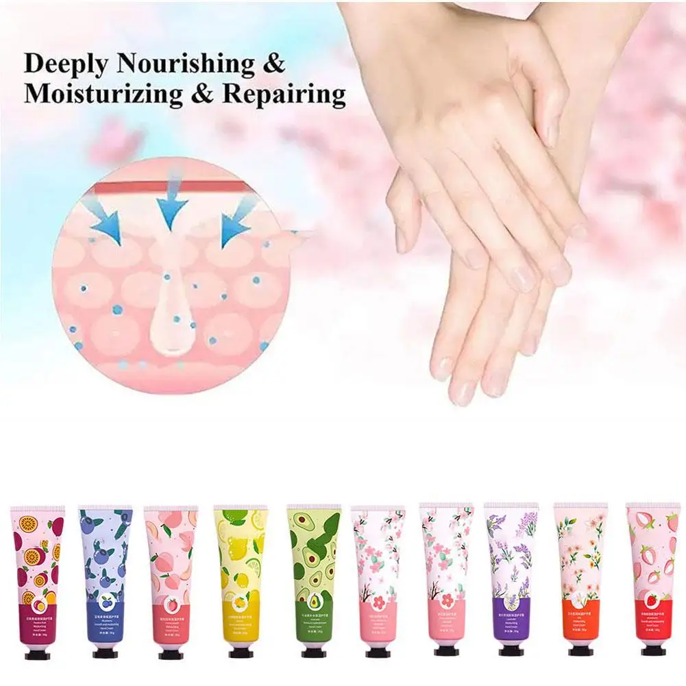 

1pcs Fruity Flowery Hand Cream Moisturizing Anti-wrinkle Repairing Hands Care Hand Beauty random Anti Creams Skincare R2G7