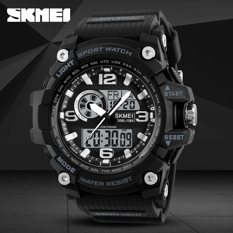 

SKMEI Military 5Bar Waterproof Digital Watches Sports Watch For Men Dual Display Chrono Electronics Wristwatch relogio masculino