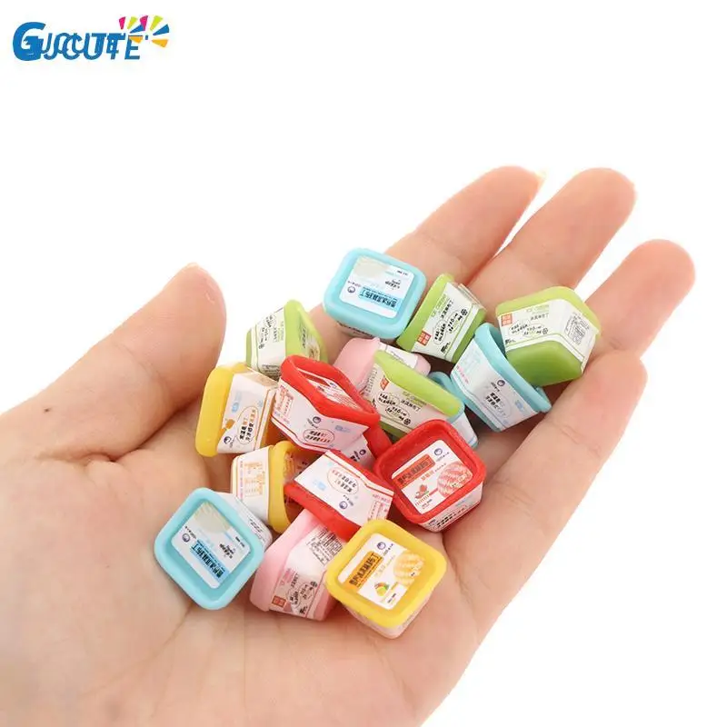 10pcs 1/12 Miniature Dollhouse Resin Boxed Ice Cream Pretend Food  for Blyth Doll Kitchen Supermarket Accessories