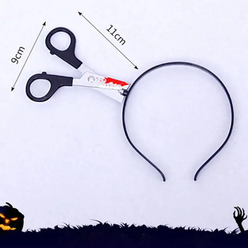 1 قطعة هالوين مضحك مخيف هيرباند هالوين أداء الدعائم البلاستيك وهمية الفأس المنشار مسمار سكين أغطية الرأس مشهد الدم حفلة الحسنات #5