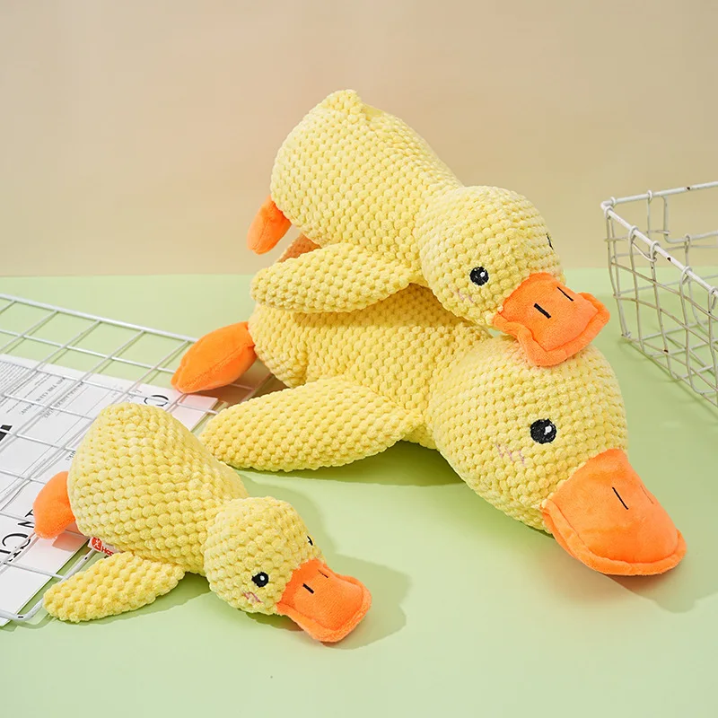 

Pet Dog Toy Plush Companion Sleeping Duck Bite Resistant Teeth Grinding Sound Relief Toy for Small and Medium-sized Pet Dogs