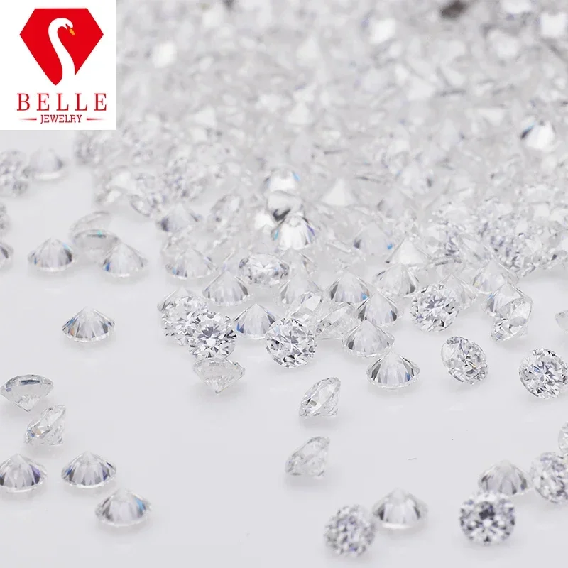 

Bulk White & Black Moissanite Stones round Melee Cut VVS1 GRA Certified Diamond Beads All Sizes for Jewelry Making