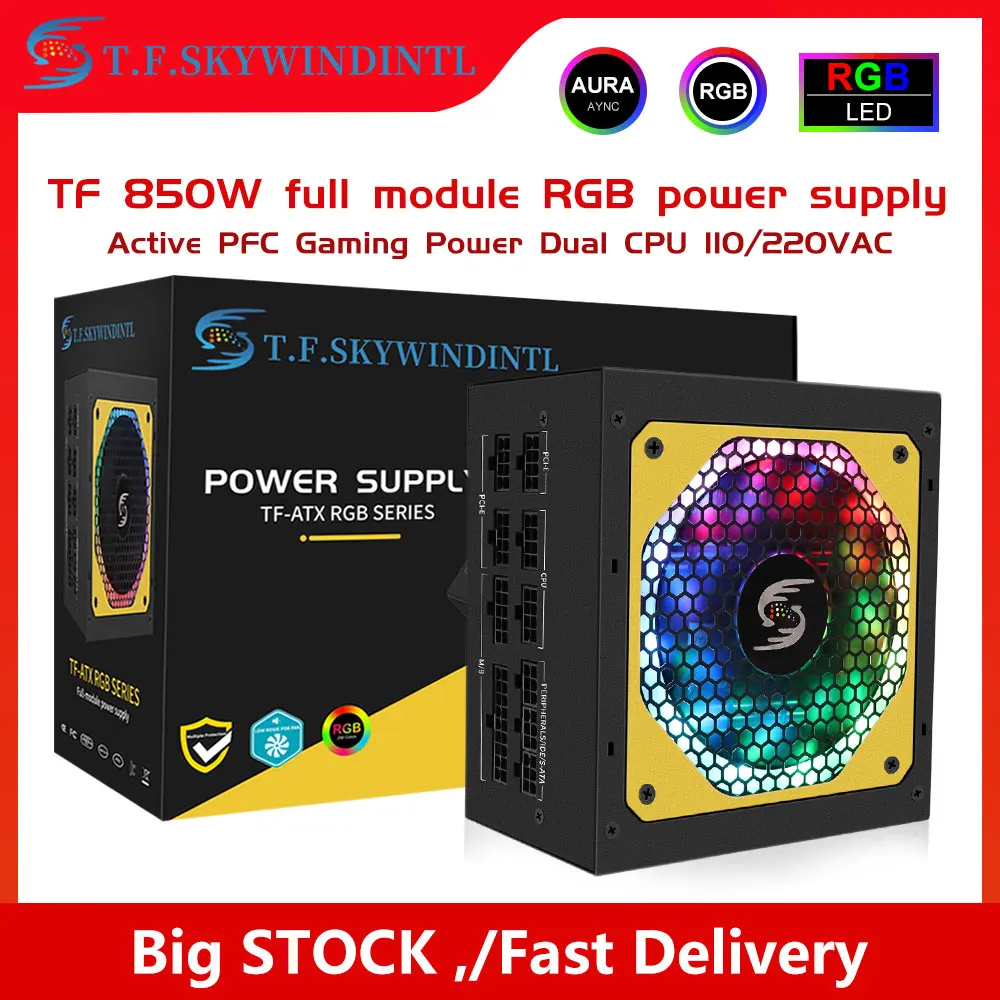 Full Modular 850w pc power supply Gpu Atx Power Supply Computer Psu 24pin Computer Case Cooler Power Supply 850w Watt Pc PSU