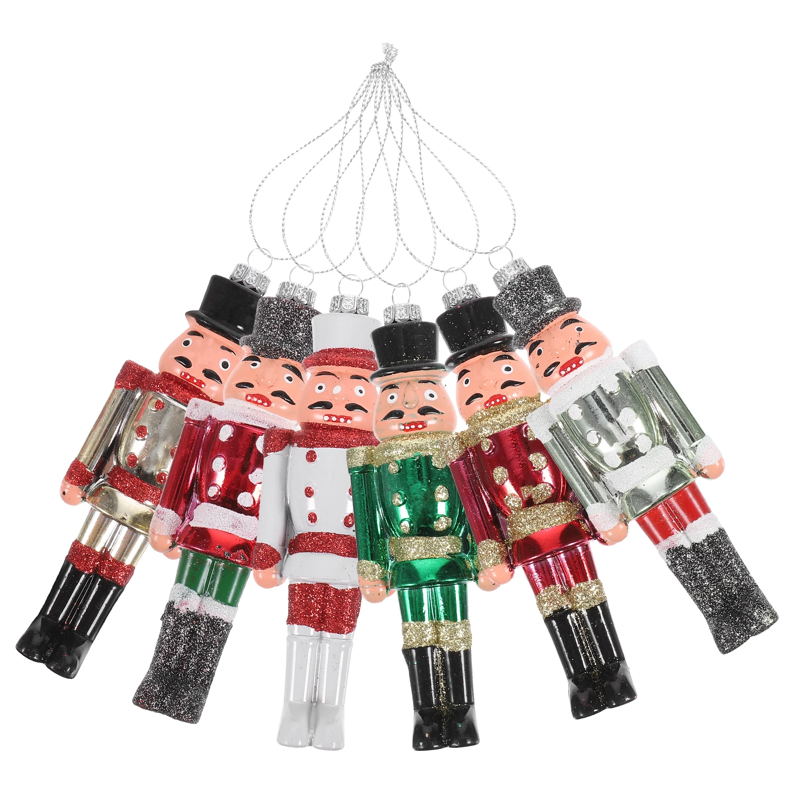 

6Pcs Nutcracker Pendant Xmas Tree Hanging Decoration Lovely Design for Photo Prop Festival Gift Nutcracker Pendant