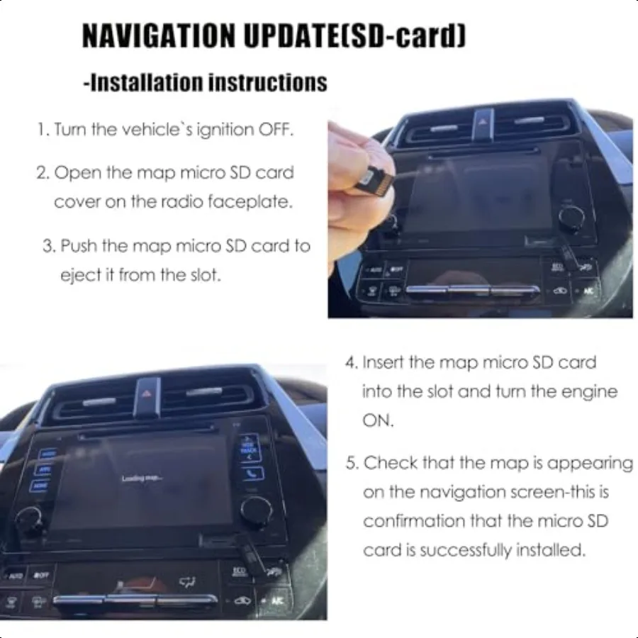 2025 Navigations-SD-Karte, neueste Karten, Update-Version 86271 0E077 Micro, passend für Prius 4 Runner Avalon Camry