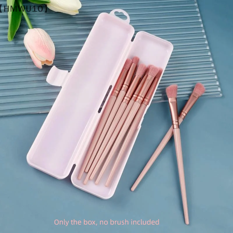 

〔HMWU10〕Portable Makeup Brush Organizer Eyebrow Pencil Tableware Chopsticks Transparent With Cover Storage Box Accessories