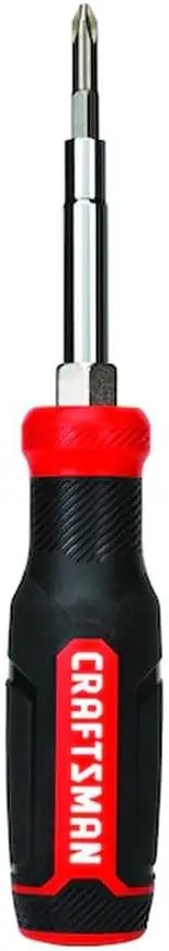Screwdriver with 6 Multi-Bits, Store Extra Bits in Handle