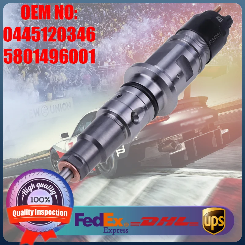 

0445120346 5801496001 0986435662 High Quality Common Rail Fuel Injector Engine Parts for Iveco Iris Bus Herlitz New Holland CASE