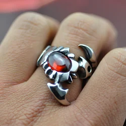 Retro Punk Men Ring Scorpion Cool Hip Hop Rock Locomotive Ring Alloy Ancient Silver Color Finger Ring Women Jewelry