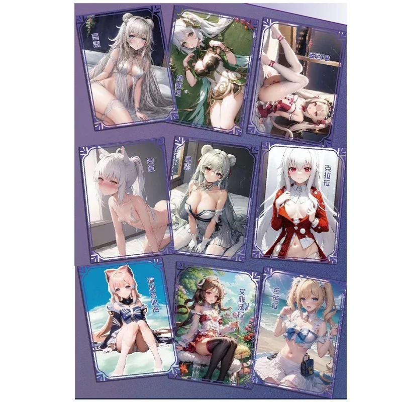 Dea Story Card ACG Anime Naruto Arknights Limited Nude AI Sexy Metal Card Uniform JK calze di seta nera ragazze Sexy