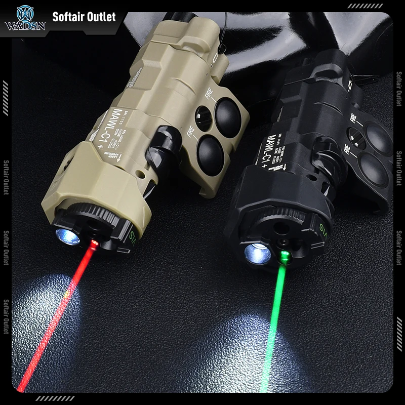 WADSN Nylon MAWL-C1 IR Fill Illumination Light SF M300A Hunting Flashlight AXONun Switch Sets MAWL C1 Red Green Blue IR Laser