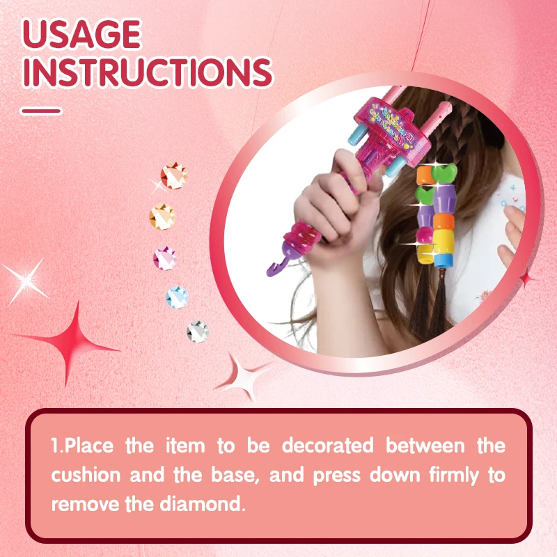 Children's Diy Hair Braiding Machine Girls' Magic Manual Beading Hair Braiding Hair Styling Decoration House Play Toys for Kids