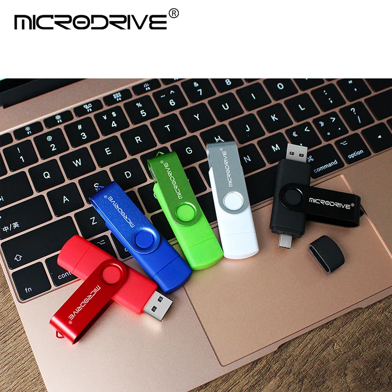 Clé USB en métal haute vitesse, clé USB OTG 2 en 1, clé USB type C, 128 Go, 64 Go, 32 Go, 16 Go, 8 Go, clé USB 2.0 pour smartphone