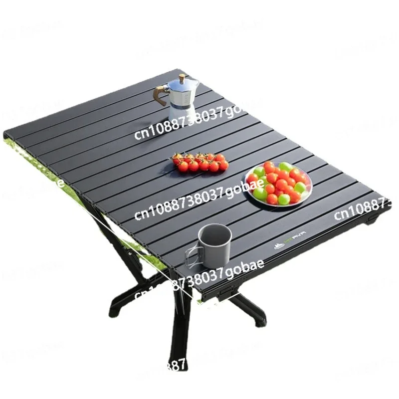 L'm'm Outdoor Folding Table Aluminum Alloy Portable Picnic Camping Equipment Egg Roll Table and Chair Suit