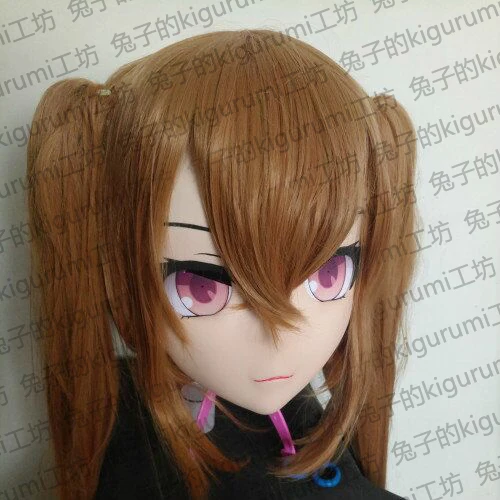 (KM5166)Top Quality Handmade Female Resin Cosplay Japanese Role Play UMP9 Kigurumi Mask Crossdresser Doll Transgender Mask