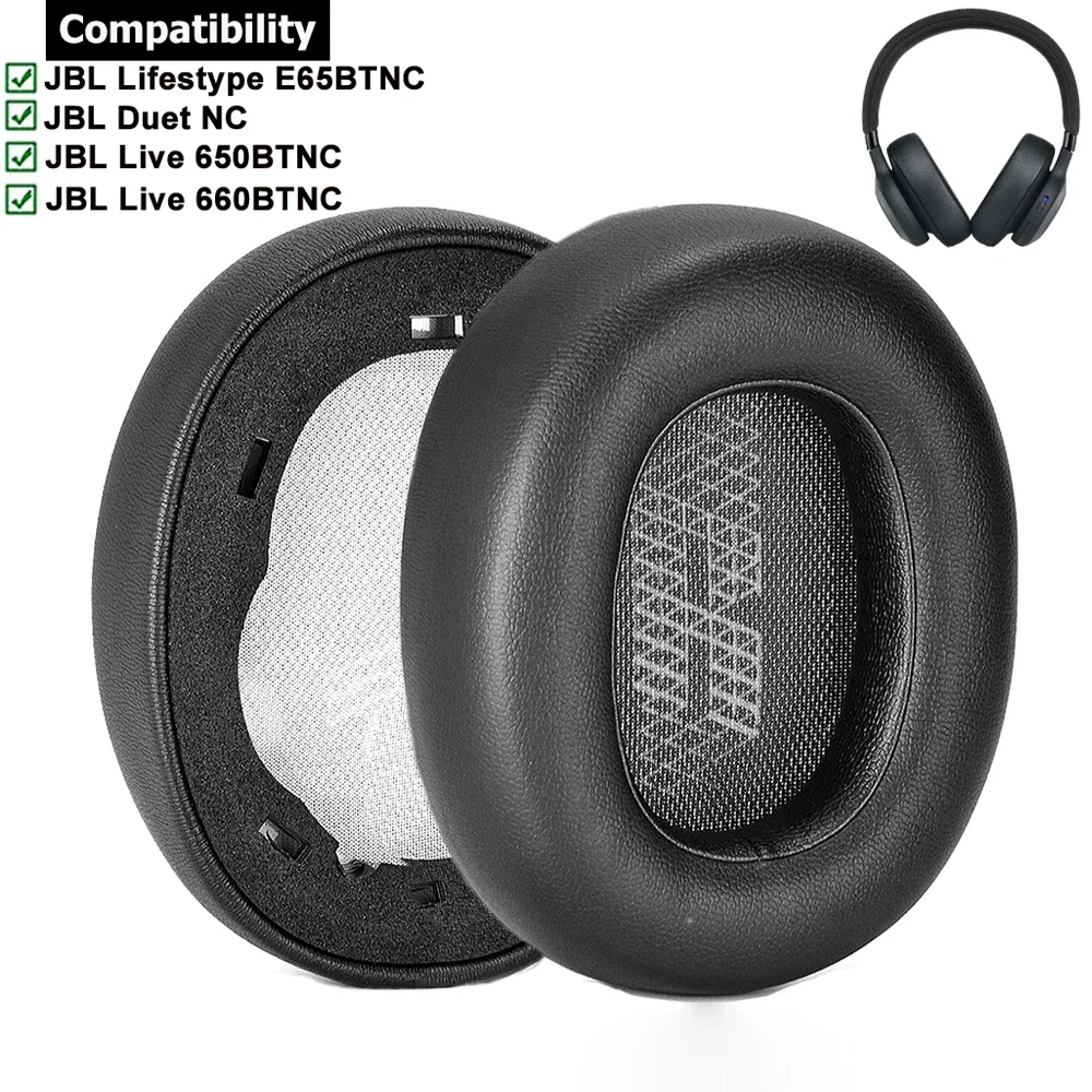 YAYINCC Lederhülle mit Kühlgel Ersatz-Ohrpolster für JBL Lifestyle E65BTNC Live 650BTNC Tune 660BTNC Duet NC Kopfhörer – Detail 1