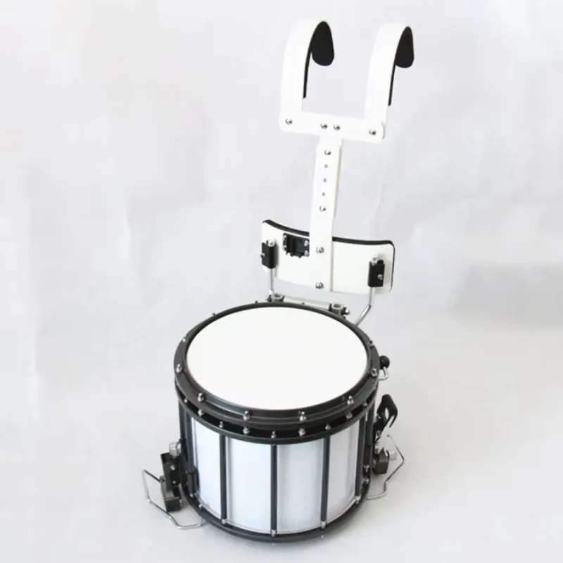 14x12 High Tension Marching Snare Drum Professional Percussion Instrument With Carrying Carrier Case