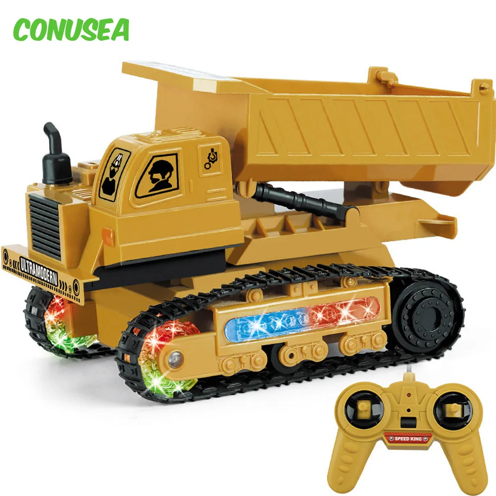 

1:24 RC Truck RC Excavator crawler Tractor Model Engineering Car 2.4G Radio Digging Musical and Light Effects Kids Toy