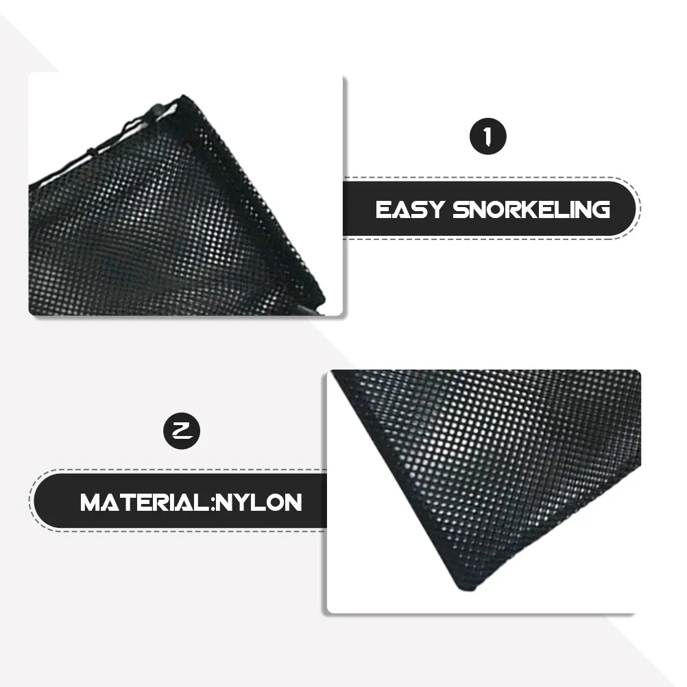 2Pcs Snorkel Gear Mesh Bag Portable Compact Drawstring Nylon Breathable for Beach Swimming Diving Scuba Accessories Travel Use