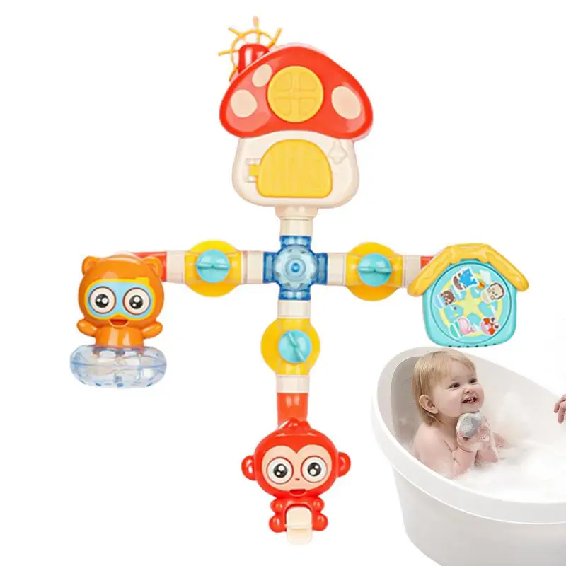 Animal Bathtub Toys Children's Bathroom Fun Cartoon Toys Bathtub Toy With Powerful Suction Cups For Pool Bathtub Shower And