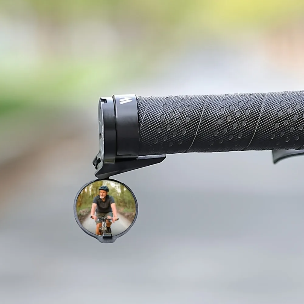 High-definition Wide-angle Bicycle Rearview Mirrors with Round Convex Lenses and Foldable