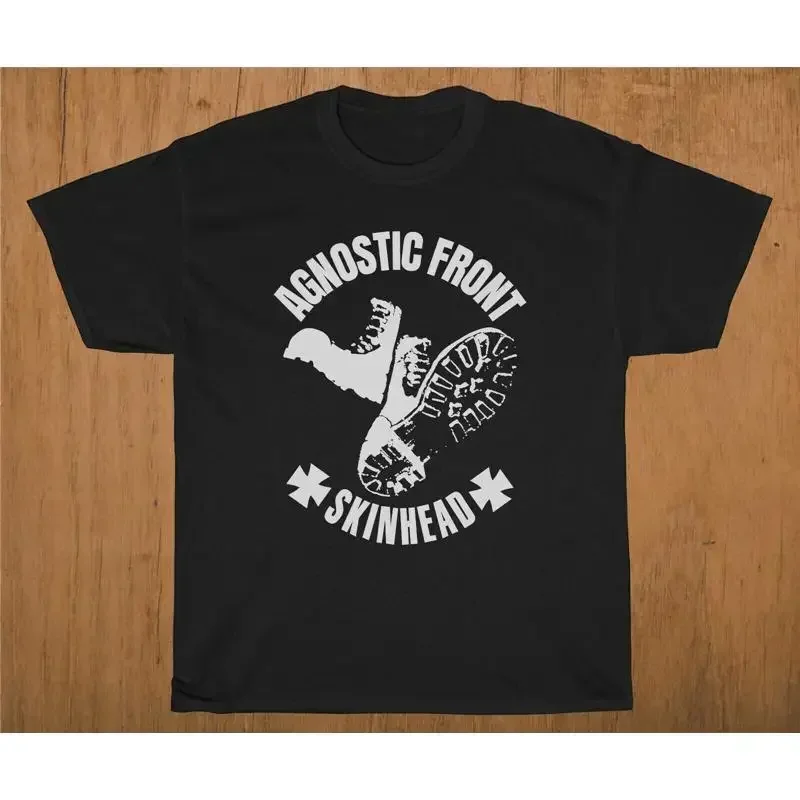Vtg Agnostic Front Concert Skinhead Cotton Black Full Size T Shirt