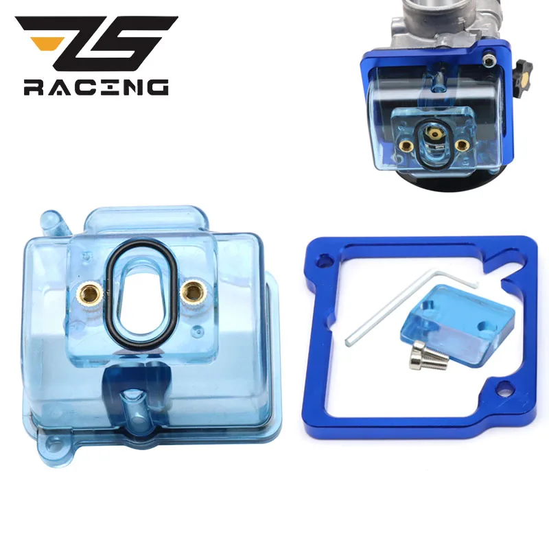 ZS Racing Motorcycle Carburetor Removable Clear Bottom Float Bowl For PWK 21-34mm KSR EVO 24-34mm Carburetor Parts