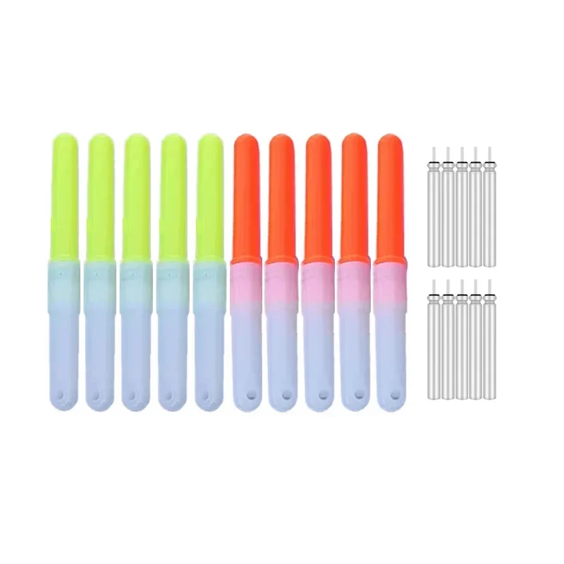 10pcs/lot Led Light Stick With 10 cr322 Battery Luminous Fishing Float Lamp Lightstick Night Fishing Accessory J511