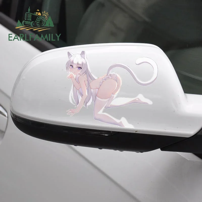 EARLFAMILY 13cm for Loli Girl Cute Car Sticker Air Conditioner Windshield Decal Car Accessories Vinyl Personality JDM Decoration