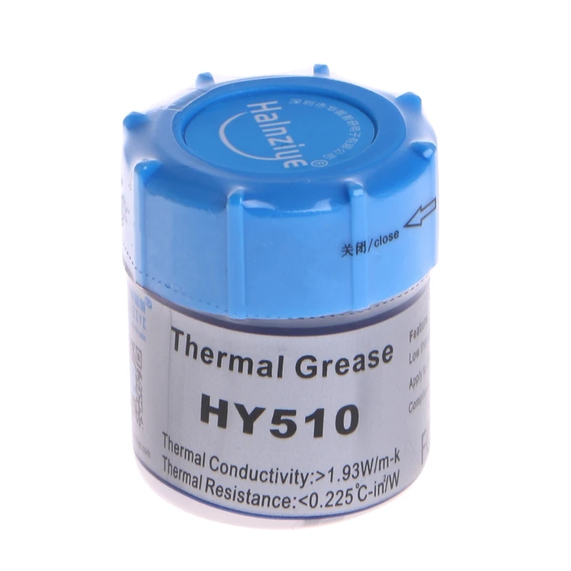 10G HY510 composé graisse thermique Silicone CPU dissipateur thermique pâte refroidissement gris 1.93 pour m-k