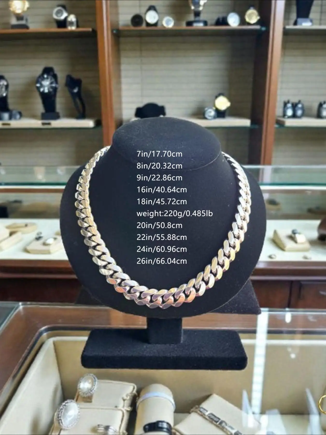 20Mm New Custom Hip Hop Rap Style Luxury Solid Miami Cuban Chain Jewelry Men's Exclusive Necklace, Gift Box Packaging,