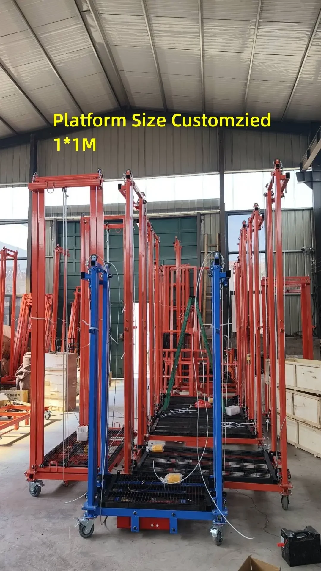 Sanguine 500kg 6m telescopic folding electric scaffold portable safe customizable mobile hydraulic scissor lift platform