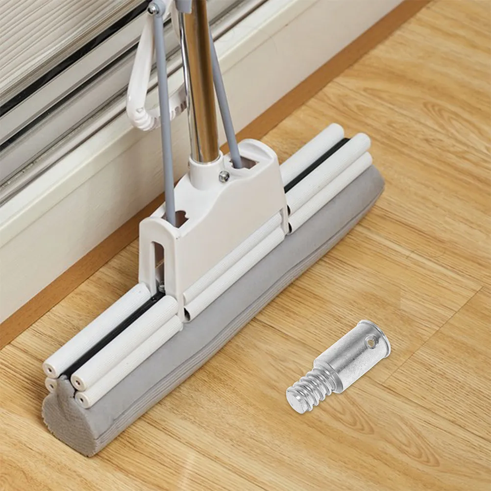 

2Pcs Alloy Threaded Extension Pole Tips American Style for Metal Mop Broom Brush Handles Secure Fit Heavy Duty Cleaning Tool