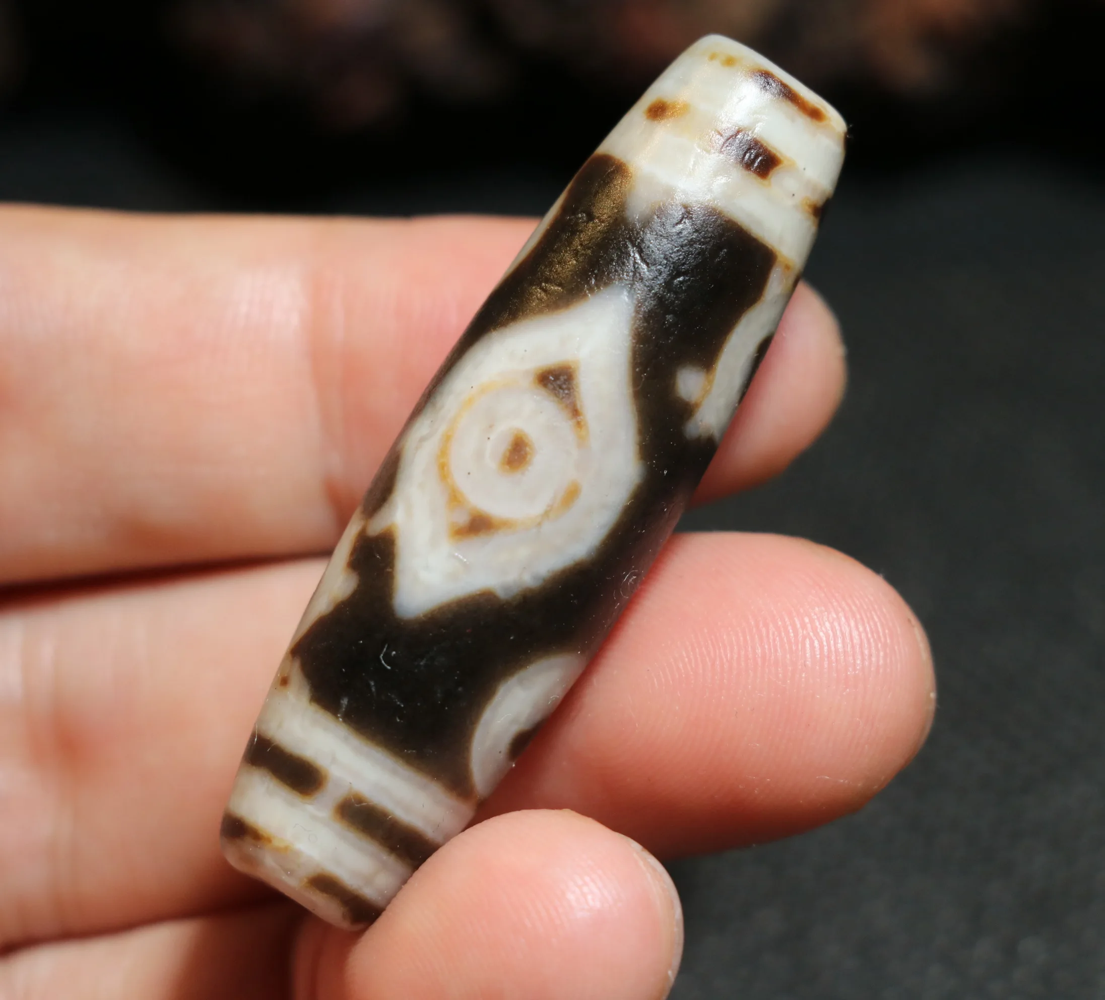 

Ultra Energy Magic Power Tibetan Old Agate 6 Eye Plus 2 Dragon Eye dZi Bead Amulet LKbrother Talisman UPD210528A4