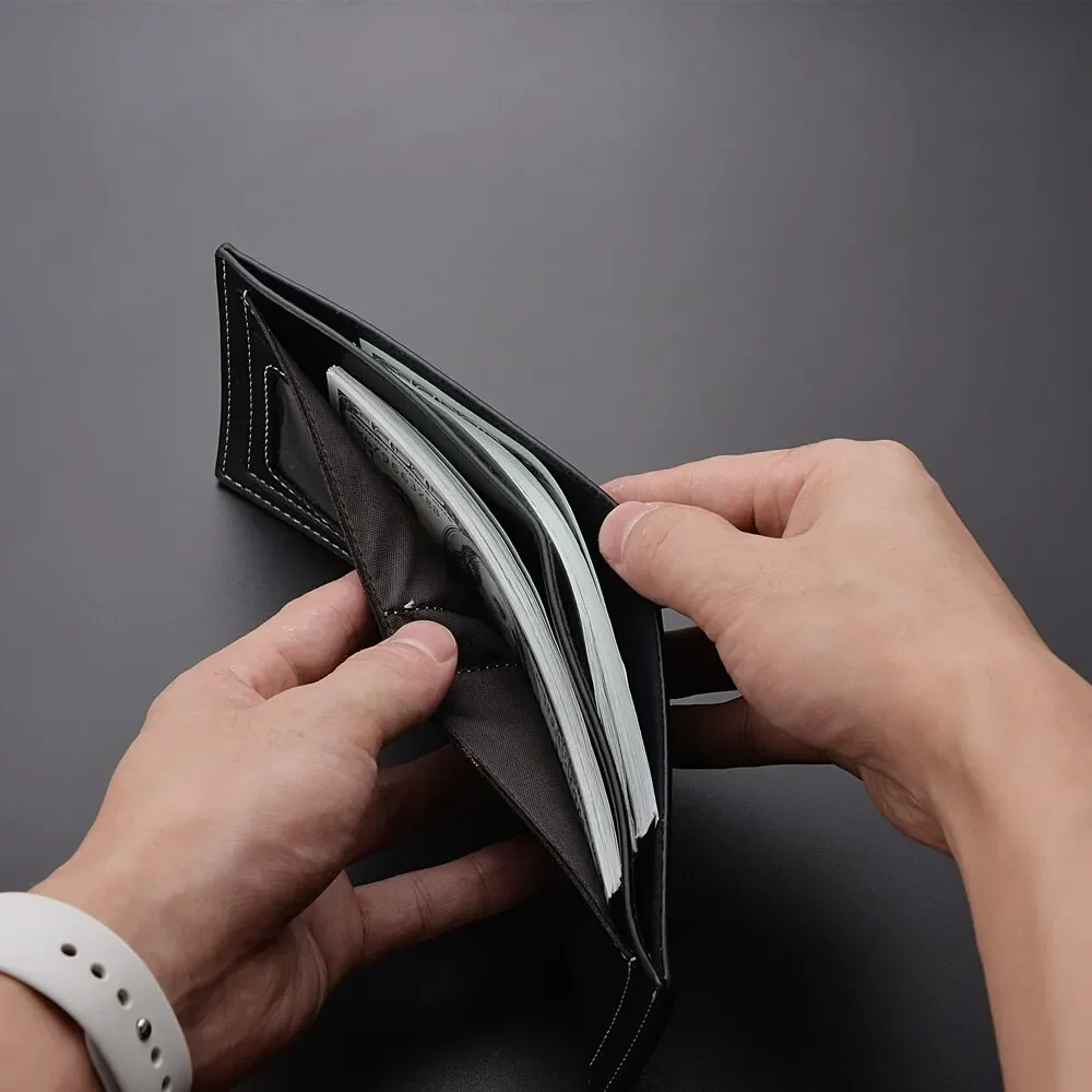 Pu Leather Men Short Wallet Thin Style Folding Young Men Credit Card Holder Wallet image 5