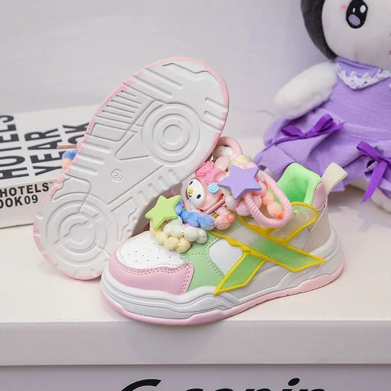 My Melody-zapatos Kawaii Sanrio Anime para niñas, zapatillas de dibujos animados, zapatos de tablero para niños, zapatos deportivos casuales, regalo para niños, otoño