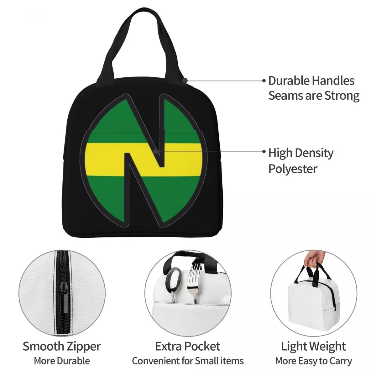 Tsubasa Newteam Logo Portable Insulation Bag Lunch Box Rice Picnic Storage Bag Waterproof Storage