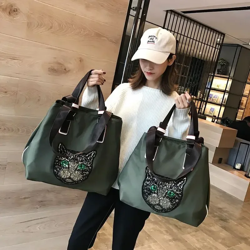 

Travel Bag Female Korean Version Short-haul Handbag Duffel Bag Travel Large Capacity Lightweight Sports Fitness Shoulder Package
