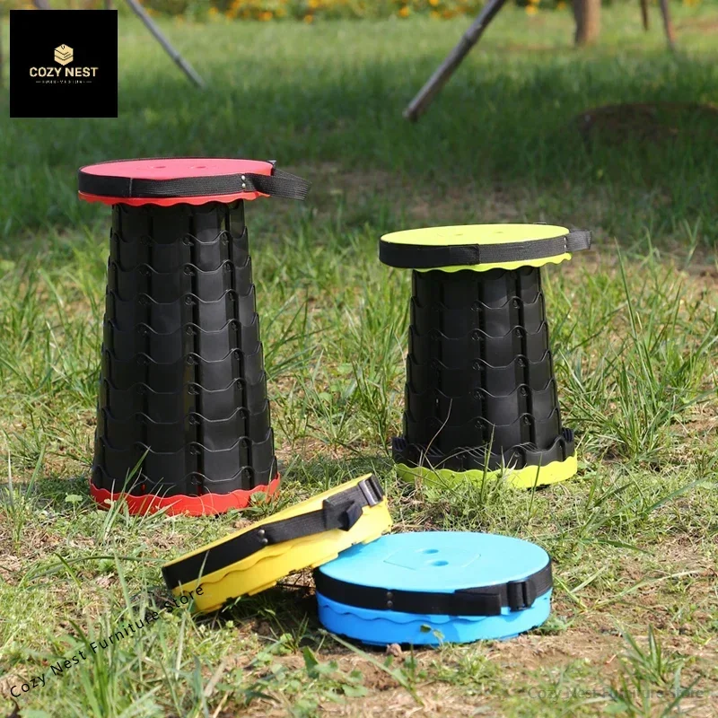 

Plastic folding stool portable outdoor chair lightweight Mazar fishing simple extension stool portable small bench