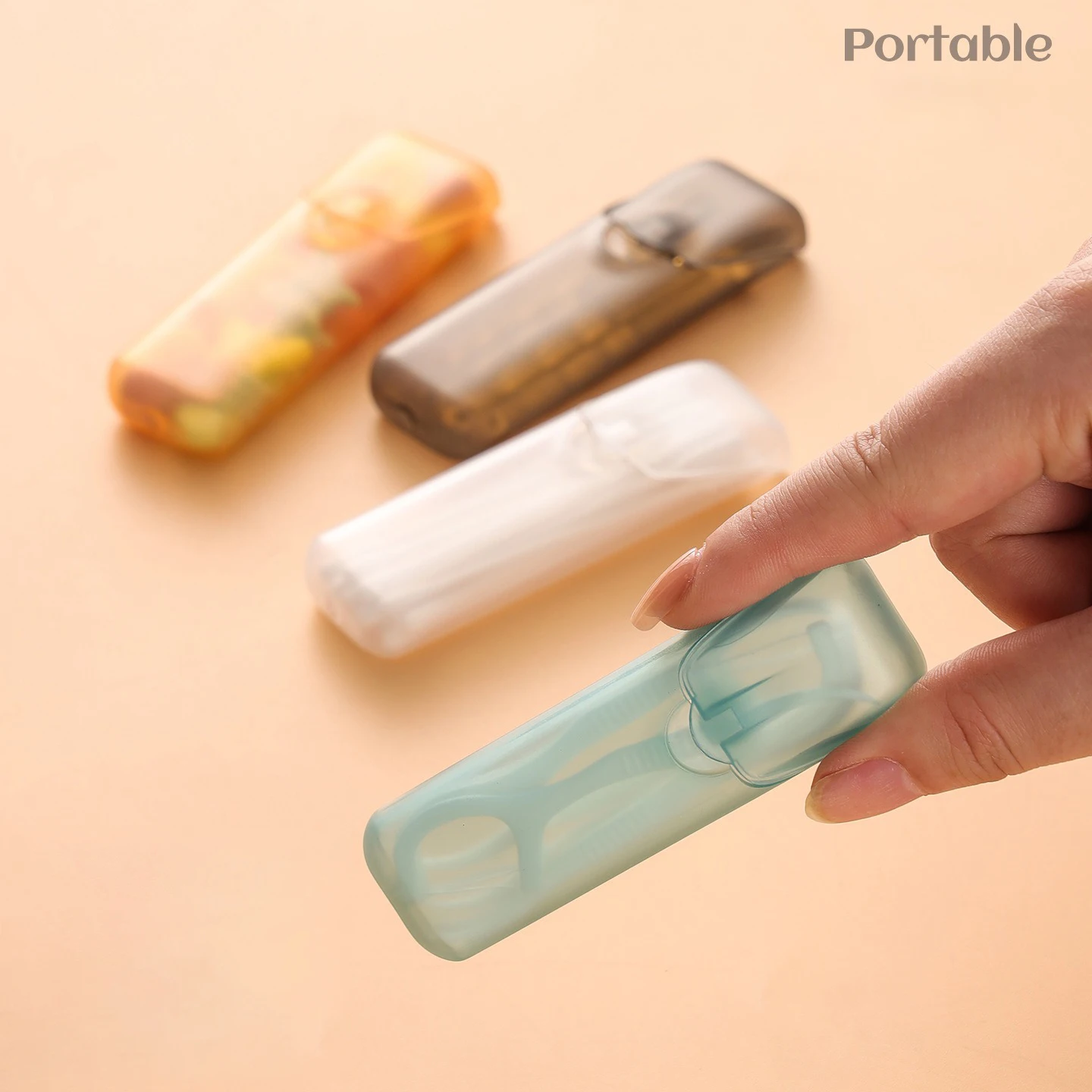 Mini Travel Organizer Box - Portable PP Plastic Pill Case for Toothpicks, Floss, Small Items, Eco-Friendly Daily Use Storage
