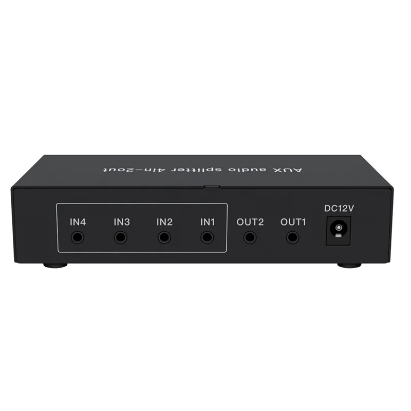 

4 In 2 Out 3.5Mm AUX Audio Switch Mixer Splitter Stereo High Fidelity With Op Amp Volume Adjustment,No Switching