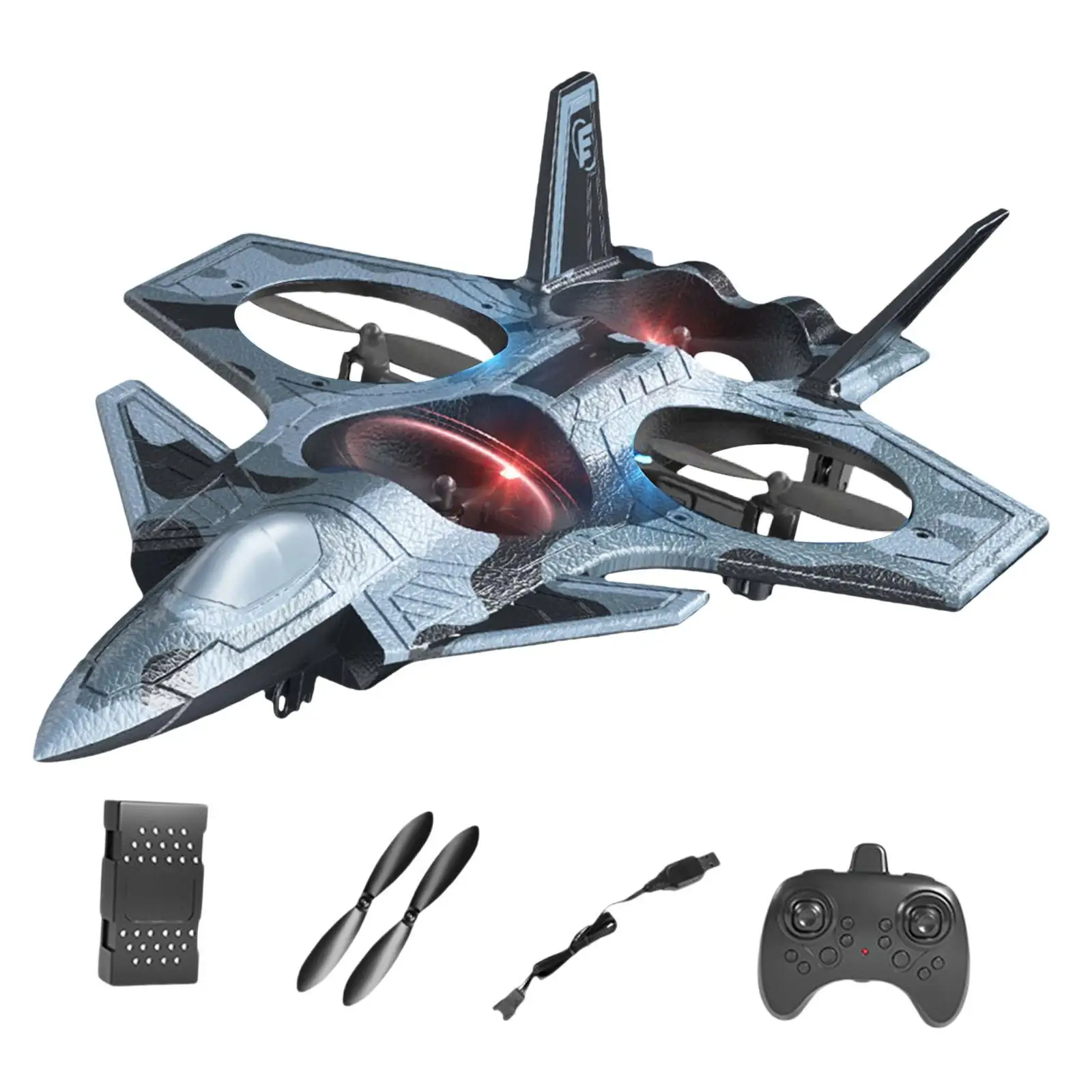 Remote Controlled Airplane EPP Foam Electric RC Plane Trainer with Vertical Takeoff Hover Spiral and Flip for Kids Gift Play