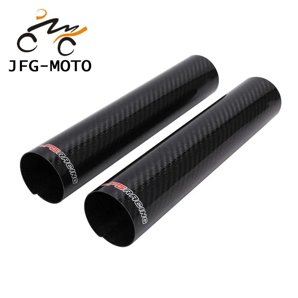 Motorcycles Universal 260mm Front Fork Shock Guard Carbon Fiber Fork Shock Cover Adjustable For KTM BMW YAMAHA HONDA Street Bike