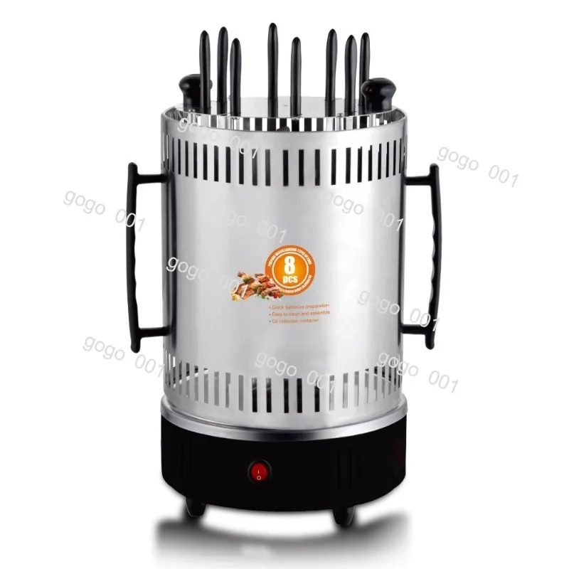 Barbecue grill skewer machine for home use, multifunctional grilling and frying, smokeless