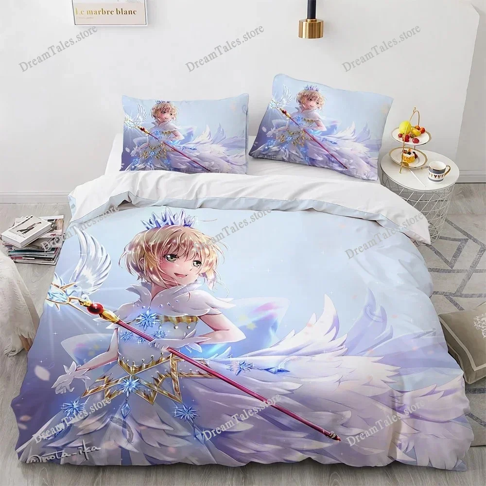 3D Print Cardcaptor Sakura Bedding Set Duvet Cover Bedroom Comforter Single Twin King ​Size Quilt Cover Home Textile741