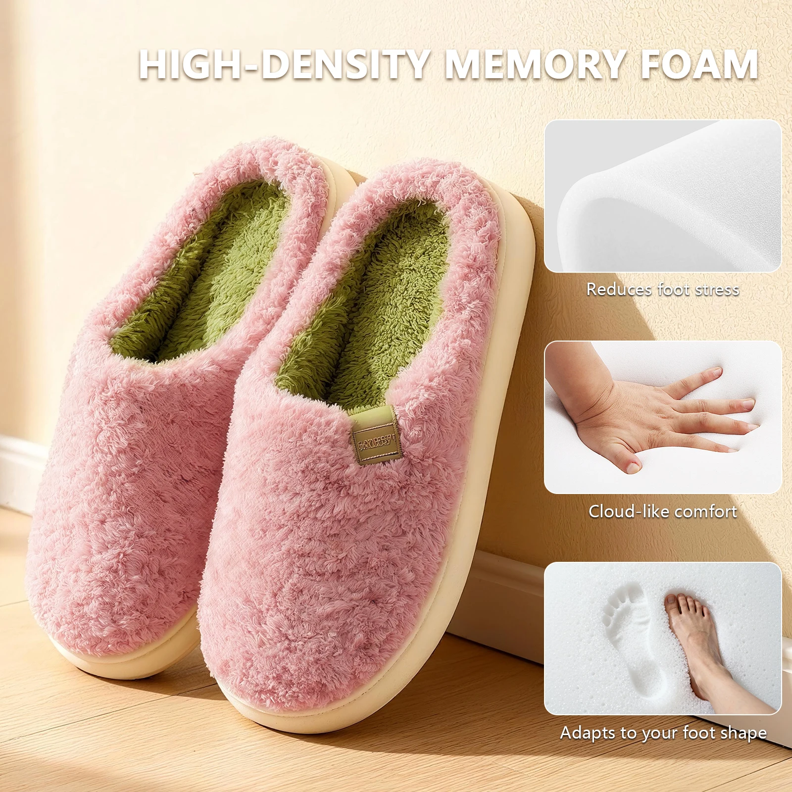 

Slippers For Women, Women'S Plush Indoor Slippers, Women Slippers For Home, Slippers For Women, Cozy Closed Toe Non Slip Shoes,