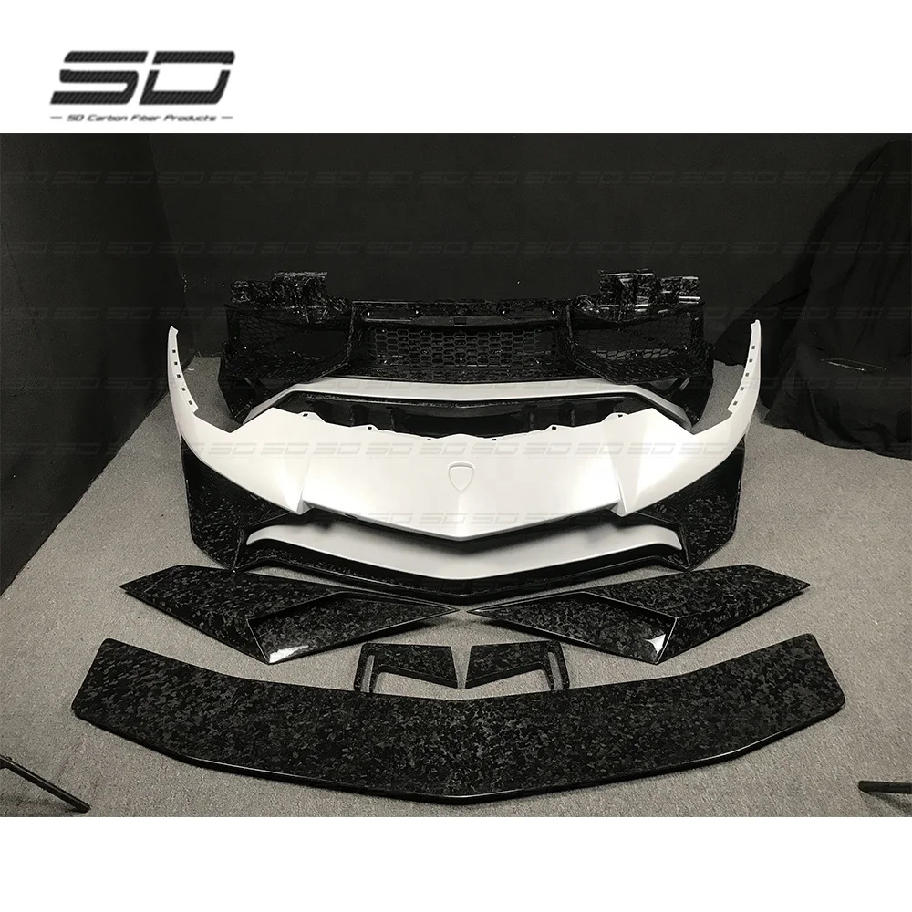 SV Style Dry Carbon Fiber Bodykit Car Bumper Side Vents Rear Spoiler Rear Bumper for Lamborghini Aventador LP700 /LP750