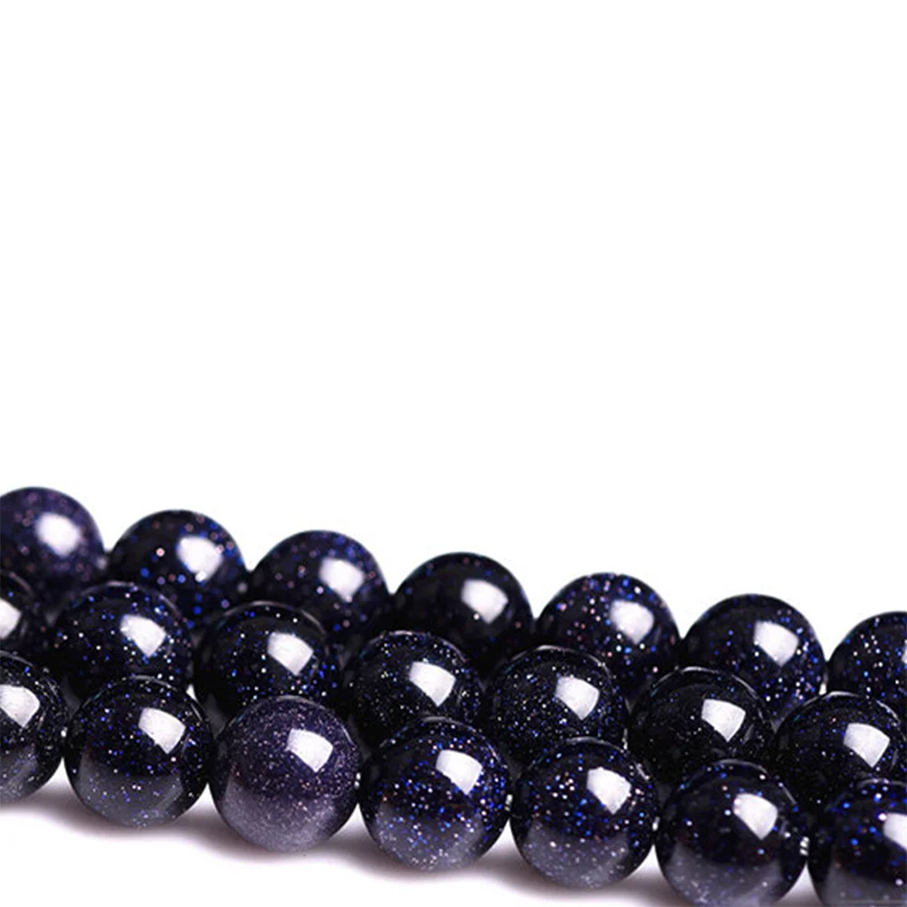 

48Pcs Blue Sandstone Beads 8Mm with Slight Imperfections Perfect for DIY Jewelry Making and Handmade Ornament